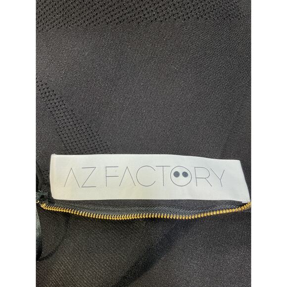 Az Factory Mybody Black Viscose One-Shoulder Bow-Detailed Stretch-Knit Mini - Picture 3 of 4